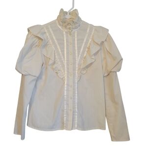 Vintage Jessica's Gunnies San Francisco Gunne Sax Crochet Romantic Ruffle